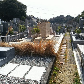 梅津寺墓地　松山市営　霊園全体　墓地　墓石