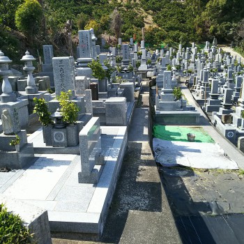 北斎院墓地　松山市営　霊園全体　墓地　墓石