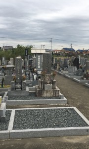 羽島市営　外粟野墓地　霊園全体写真　墓地　墓石　石材