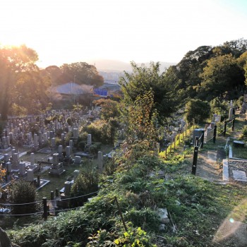 京都市営　清水山墓地　霊園全体写真　霊園　墓地　石材　お墓