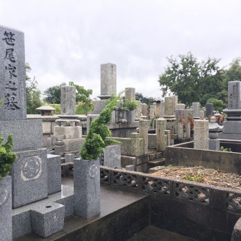 下関市営　東部墓地-墓-通常区画全体　霊園　墓地　お墓　公営墓地　石材　墓石